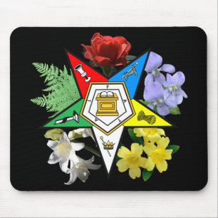 Tapis De Souris Emblème floral Mousepad d'OES