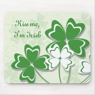 Tapis De Souris Embrasse-moi, je suis Irlandais Mousepad