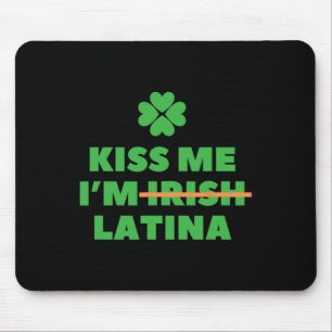 Tapis De Souris Embrassez-moi, je suis Irlandaise Latine Citation 