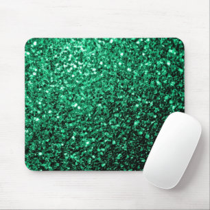 Tapis De Souris Émeraude de parties scintillant verte