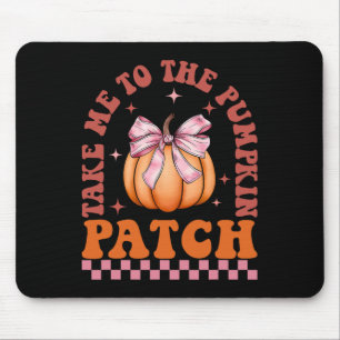 Tapis De Souris Emmenez-Moi Au Citrouille Patch Automne Thanksgiv