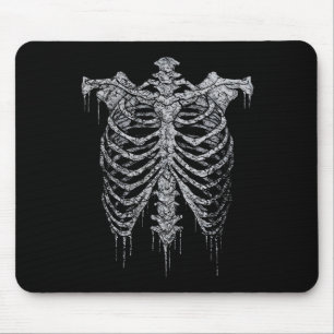 Tapis De Souris Emo Y2k Grunge Cage de côtes esthétiques Halloween