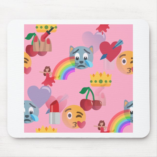 Tapis De Souris emoji fille (Devant)