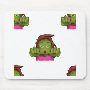 Tapis De Souris emoji zombie femme