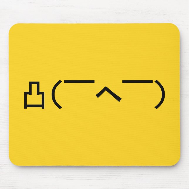Tapis De Souris Emoticône du doigt moyen en colère Kaomoji japonai (Devant)