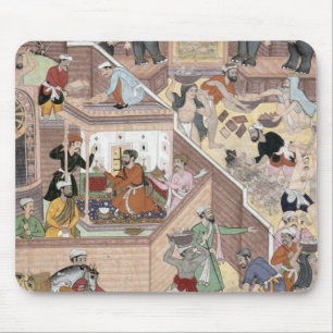 Tapis De Souris Empereur Akbar (r.1556-1605) inspectant le buildin