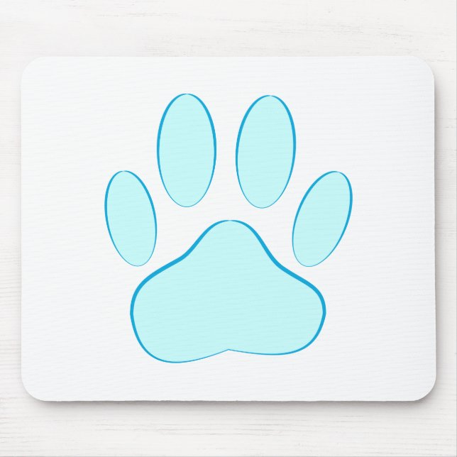 Tapis De Souris Empreinte de chien bleu bébé (Devant)
