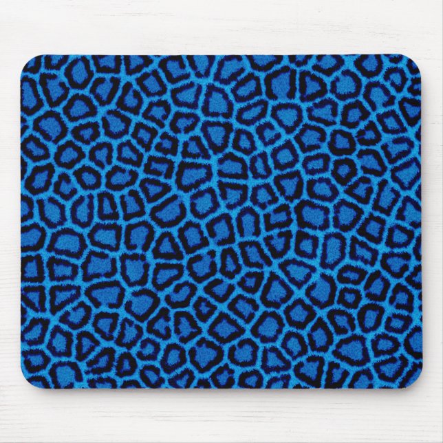 Tapis De Souris Empreinte de léopard bleu (Devant)