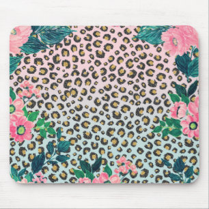 Tapis De Souris Empreinte de léopard de Parties scintillant flora