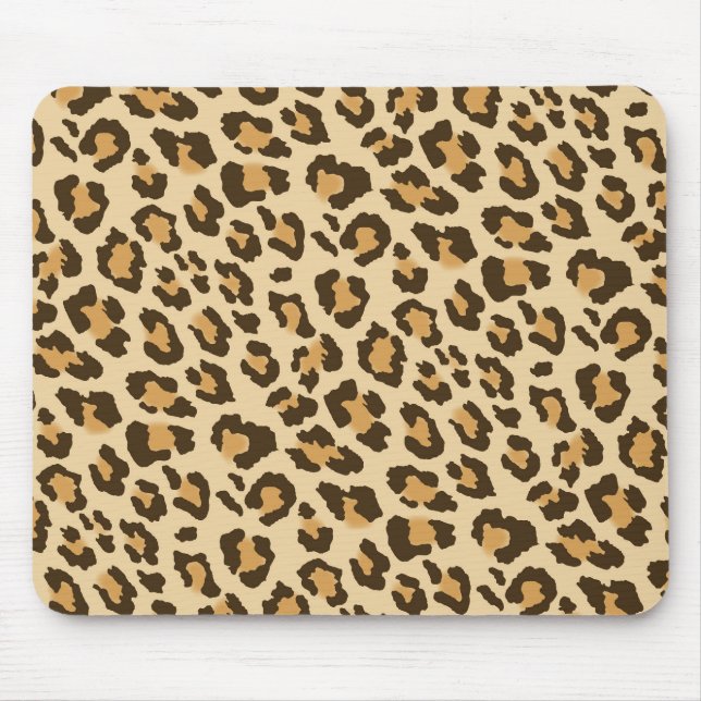 Tapis De Souris Empreinte de léopard Mousepad (Devant)