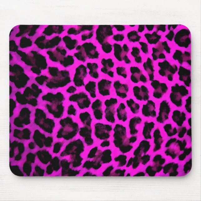Tapis De Souris Empreinte de léopard pourpre (Devant)