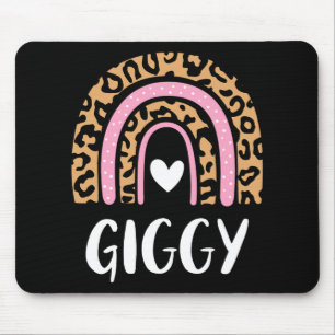Tapis De Souris Empreinte de léopard Rainbow Cute Mères Day Funny 