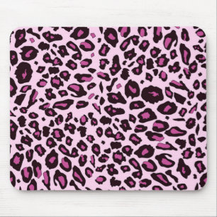 Tapis De Souris Empreinte de léopard rose