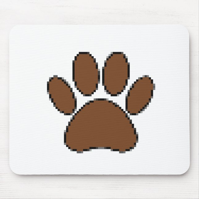 Tapis De Souris Empreinte de patte Pixel Dog (Devant)