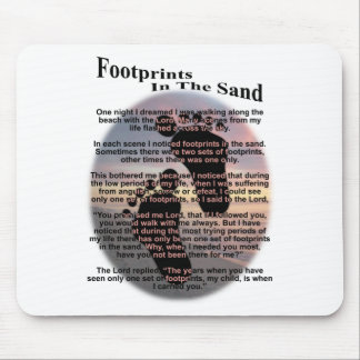 Tapis De Souris Empreintes de pas dans le sable…