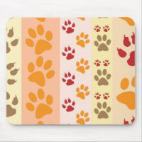 Empreintes de pattes animaux mignons Motif en coul
