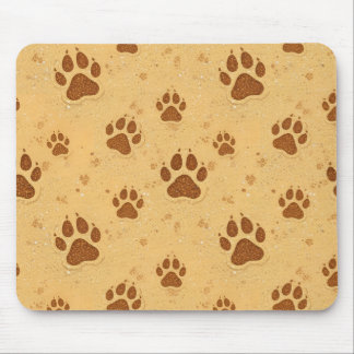 Tapis De Souris Empreintes de pattes dans le sable