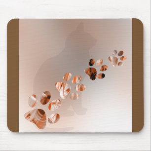 Tapis De Souris Empreintes de pattes de chat, chien, chiot pour le