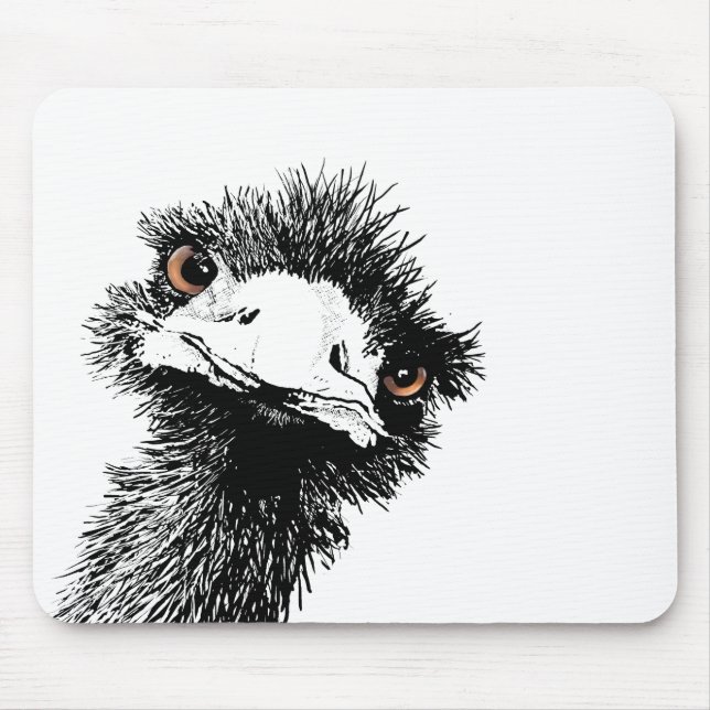 Tapis De Souris Emu - Stylet et encre (Devant)