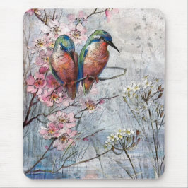 Tapis De Souris En Attente De L'Oiseau De Surfeur Kingfisher