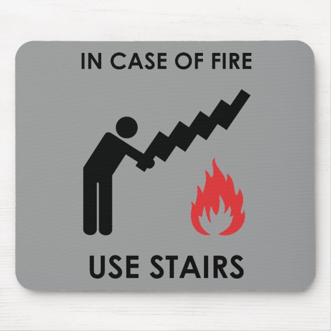 Tapis De Souris En cas d'escaliers d'utilisation du feu (Devant)