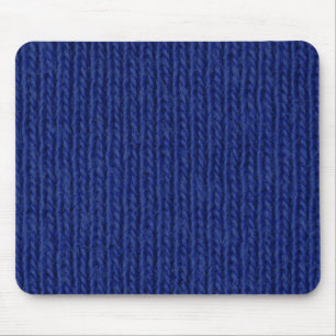 Tapis de souris en coton bleu tricoté