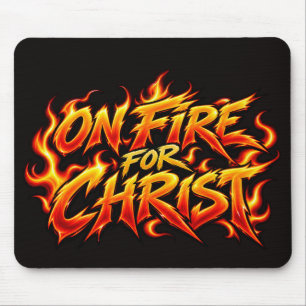 Tapis De Souris En feu pour Christ