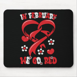 Tapis De Souris En Février Nous Allons Red American Heart Disease