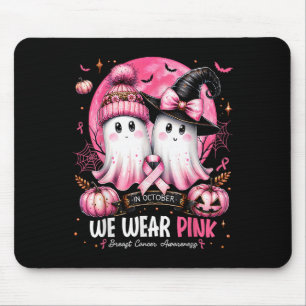 Tapis De Souris En Octobre Nous Portons Nk Fantôme Sorcière Cancer