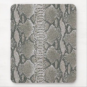 Tapis de souris en peau de serpent argenté