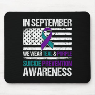 Tapis De Souris En Septembre Porter Turquoise Purple Suicide Préve