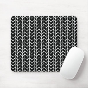 Tapis de souris en tricot noir