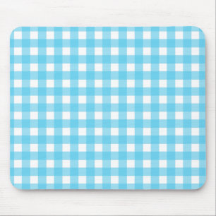 Tapis De Souris En vichy bleu cérusé clair
