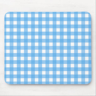 Tapis De Souris En vichy bleu ciel