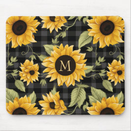 Tapis De Souris en vichy Motif tournesol