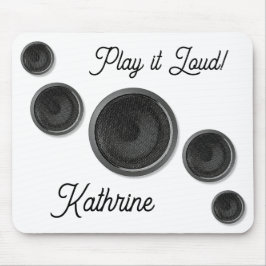 Tapis De Souris Enceintes Play it Loud blanches