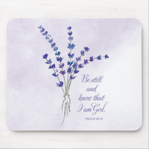 Tapis De Souris Encouragement chrétien Lavande avec Écriture