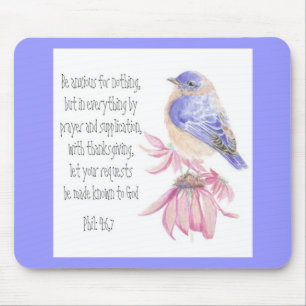 Tapis De Souris Encouragement, Écriture, Bluebird joyeux