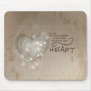 Tapis De Souris Encouragement religieux du cœur, Grunge