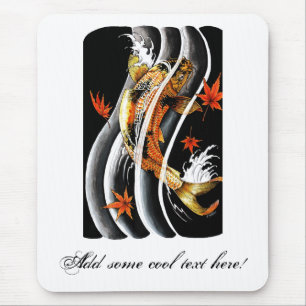Tapis De Souris Encre chanceuse de l'eau de carpe de Koi de