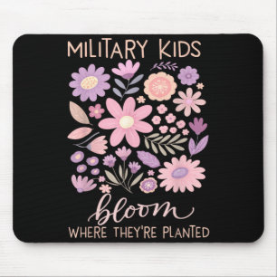 Tapis De Souris Enfant Militaire Pissenlit Fleurir Où Planté Viole