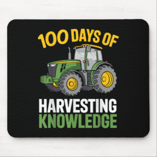 Tapis De Souris Enfants 100 Jours D'École Tracteur Garçon Agricult