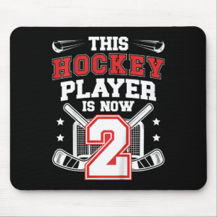 Tapis De Souris Enfants 2ème anniversaire de hockey sur glace Deux