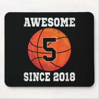 Tapis De Souris Enfants 5e anniversaire Basketball Lover 5 ans Vin