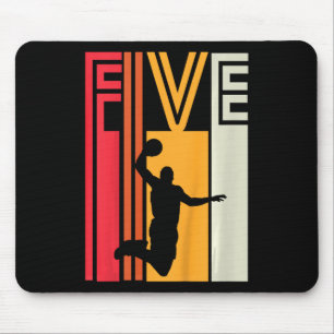 Tapis De Souris Enfants 5e anniversaire Basketball Lover cadeau 5 