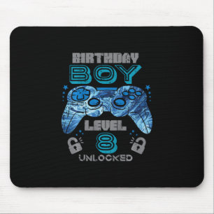 Tapis De Souris Enfants 8e anniversaire Joueur Niveau 8 Débloqué V