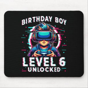 Tapis De Souris Enfants de niveau 6 déverrouillés 6 ans Anniversai