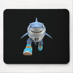 Tapis De Souris Enfants drôles 67 Meme Tralalero Tralala Coureur I