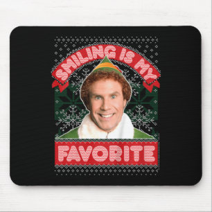 Tapis De Souris Enfants Elf Buddy Sourire Est Mon Noël Préféré