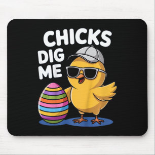 Tapis De Souris Enfants Enfants Poussins Me Creux Garçons de Pâque